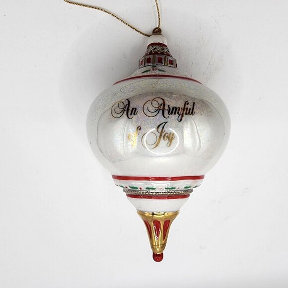 Vintage 1999 Bradford Edition Porcelain Christmas Ornaments An armful of Joy - Picture 8 of 8